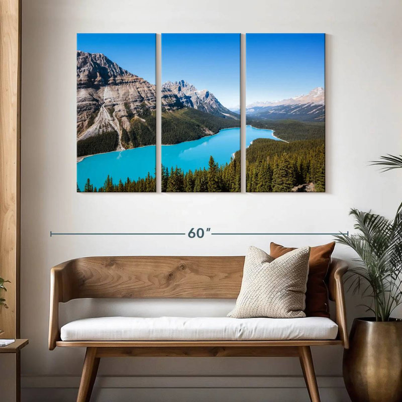 Alamar, aigue-marine, lac Peyto, H 32 po x l 50 po
