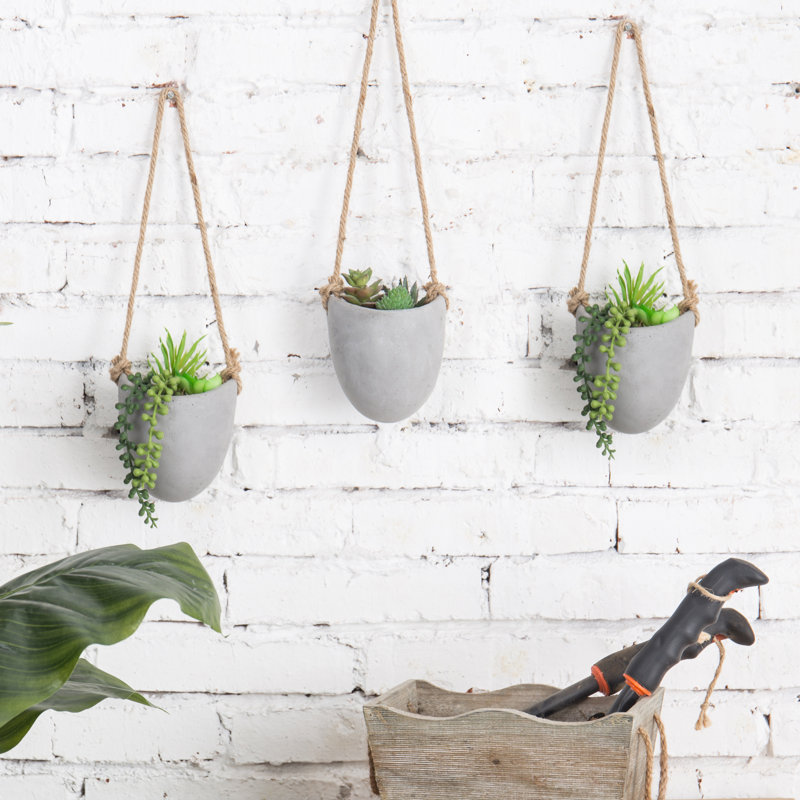 Hanging Planter, Grey