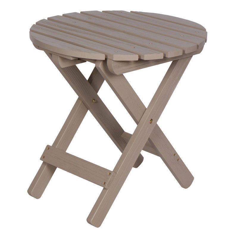 Table d'appoint ronde pliante d'extérieur Brently assemblée, Graystone