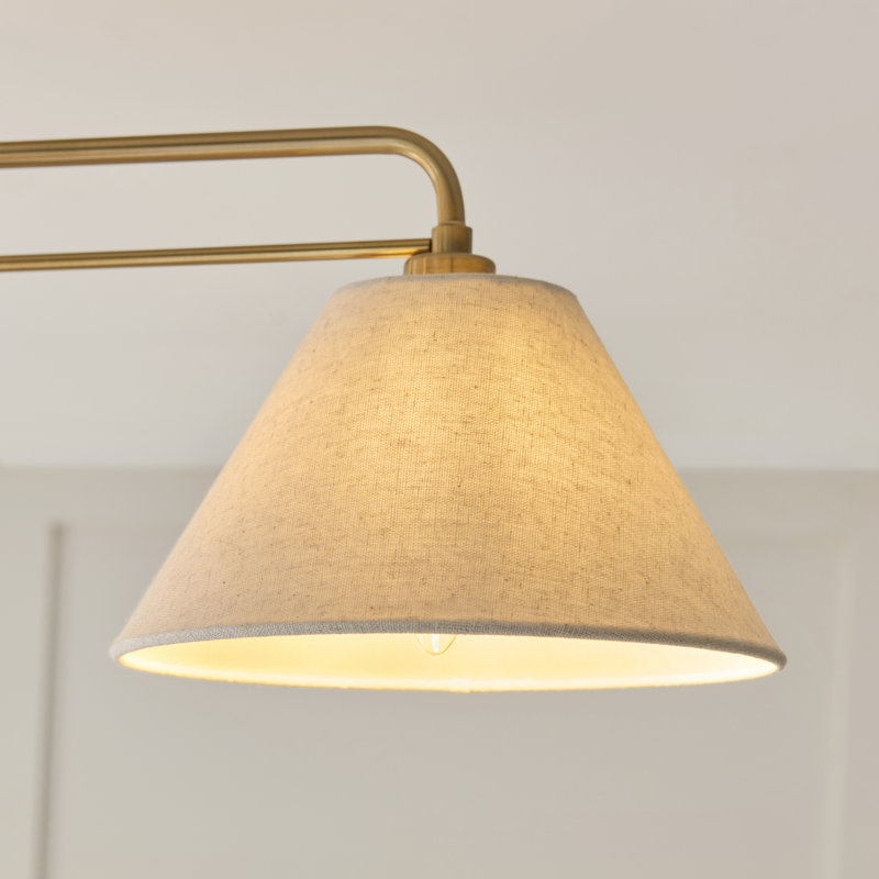 Linen Blend Semi Flush Mount