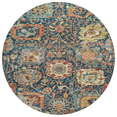 Verona Blue Washable Indoor-Outdoor Rug - 