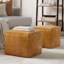Repose-pieds contemporain en jute et coton tissé à la main de 18 po Elmer