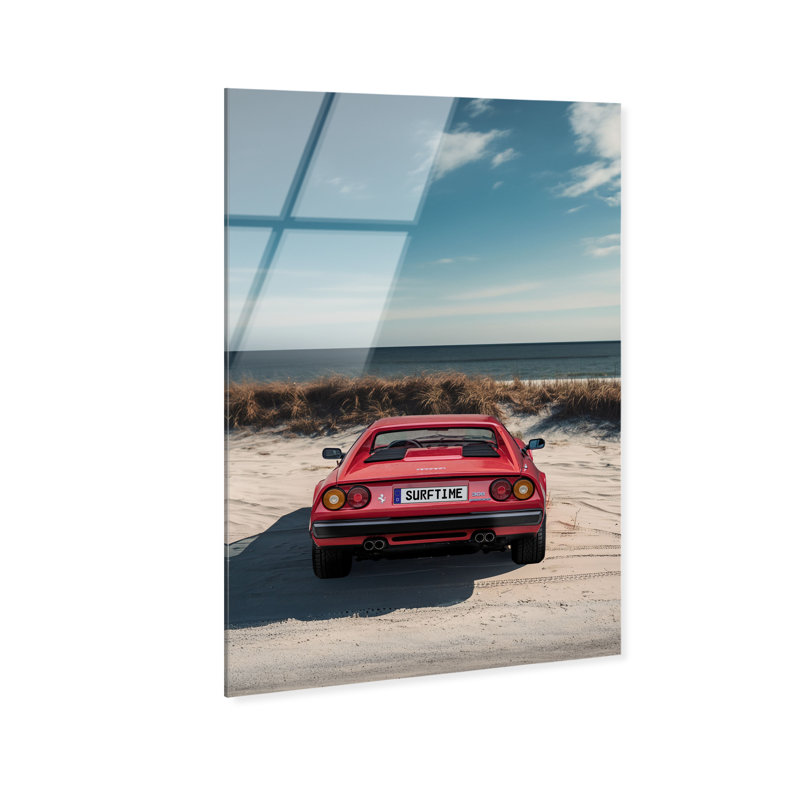 Surftime Car Canvas Transportation Print by Oliver Gal, 15"H x 10"W, High-Gloss Acrylic Print
