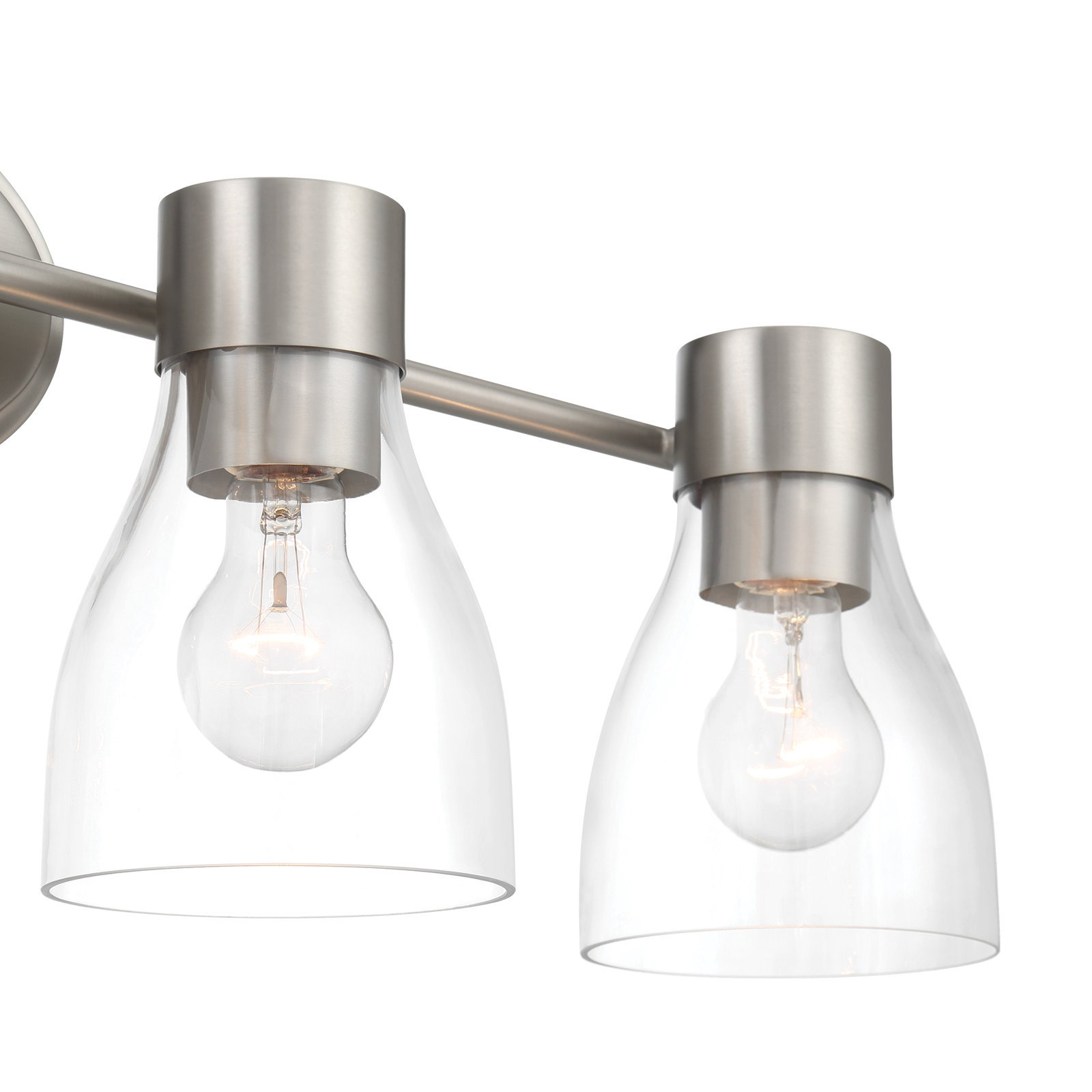 Jessa Dimmable Vanity Light, 4, Brushed Nickel