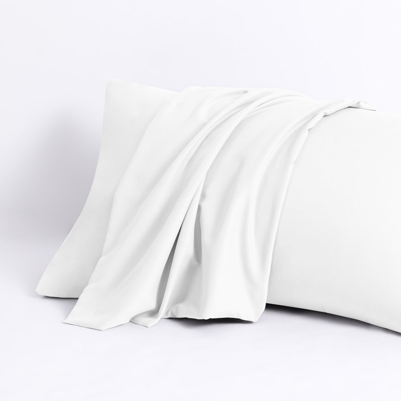 Bed Pillowcases, 1800 Brushed Microfiber Pillow Cases with Envelope Closure - NTBAY, White, Queen