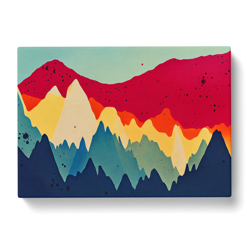 Sweet Painted Mountains Abstract - Wrapped Canvas, 35cm H x 50cm W x 3cm D