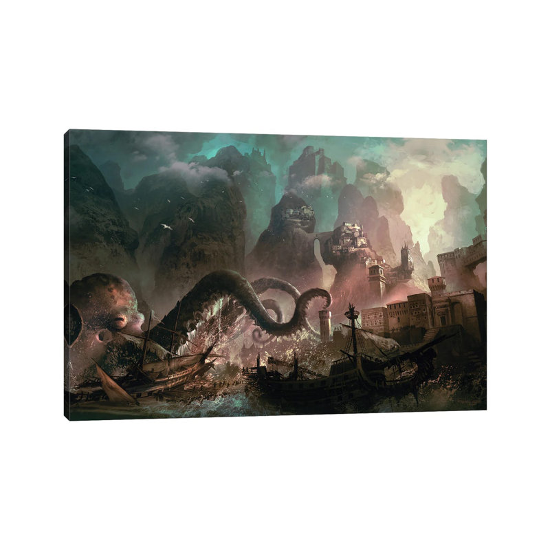 Monster Raid by Ferdinand Ladera - Wrapped Canvas Print, 66.04 cm H x 45.72 cm W x 3.175 cm D