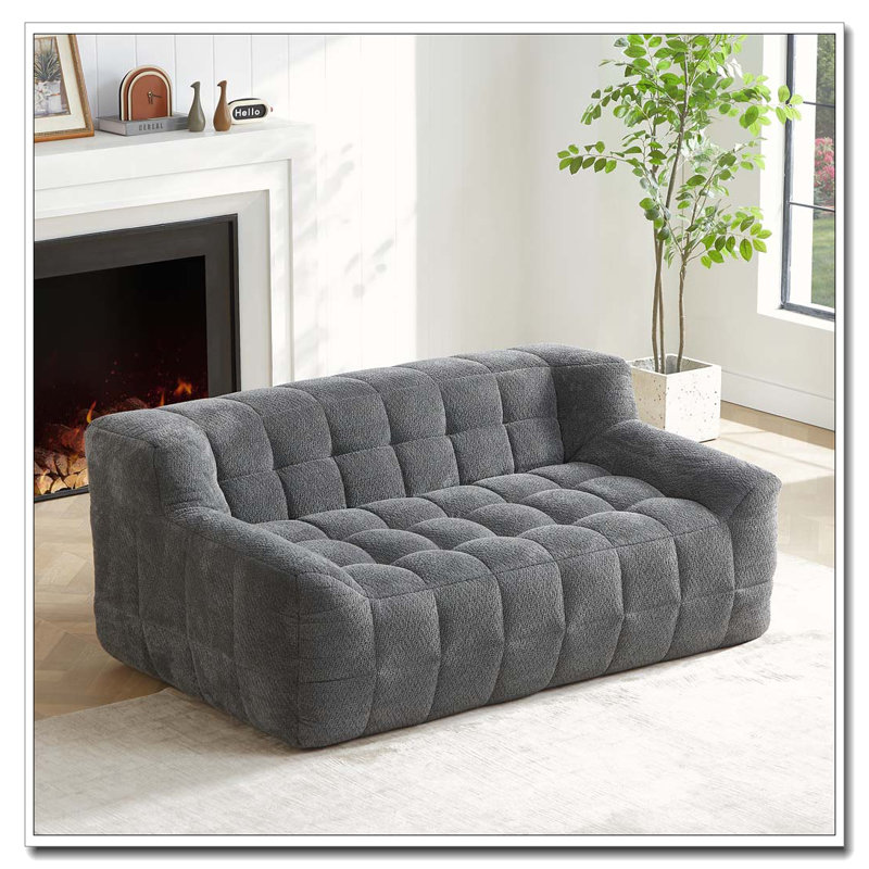 64.57"Full Compression sofa, Gray