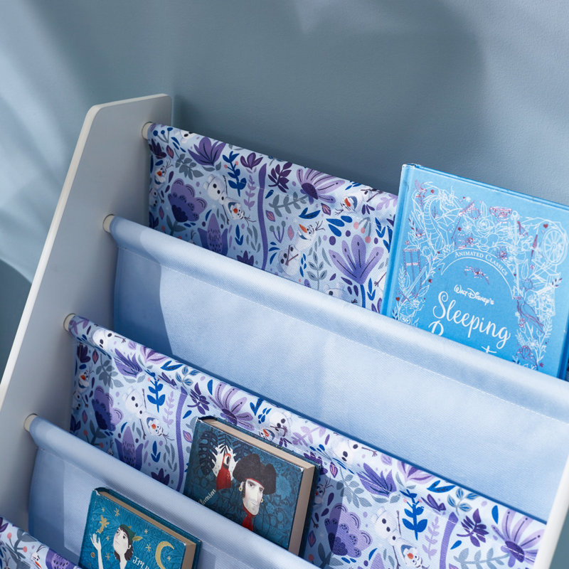Disney Frozen Wooden Book Storage Rack - Easy to Assemble Kids' Bookshelf - Sturdy and Durable Organizer for Children's Books - Perfect for Bedrooms and Playrooms