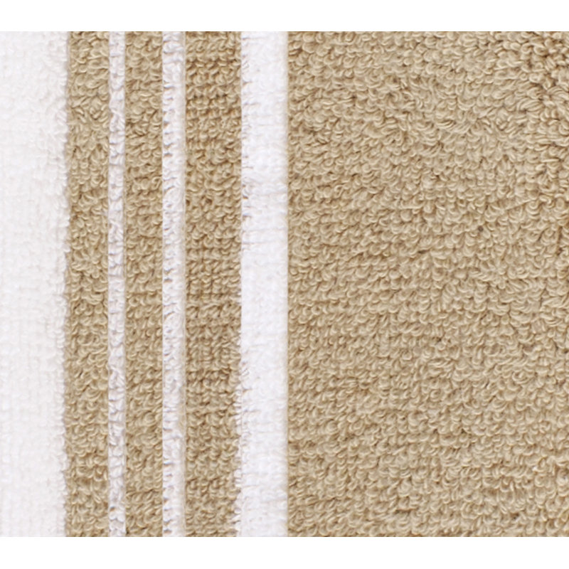 All-Clad Dual Striped Tea Towel, Cappuccino