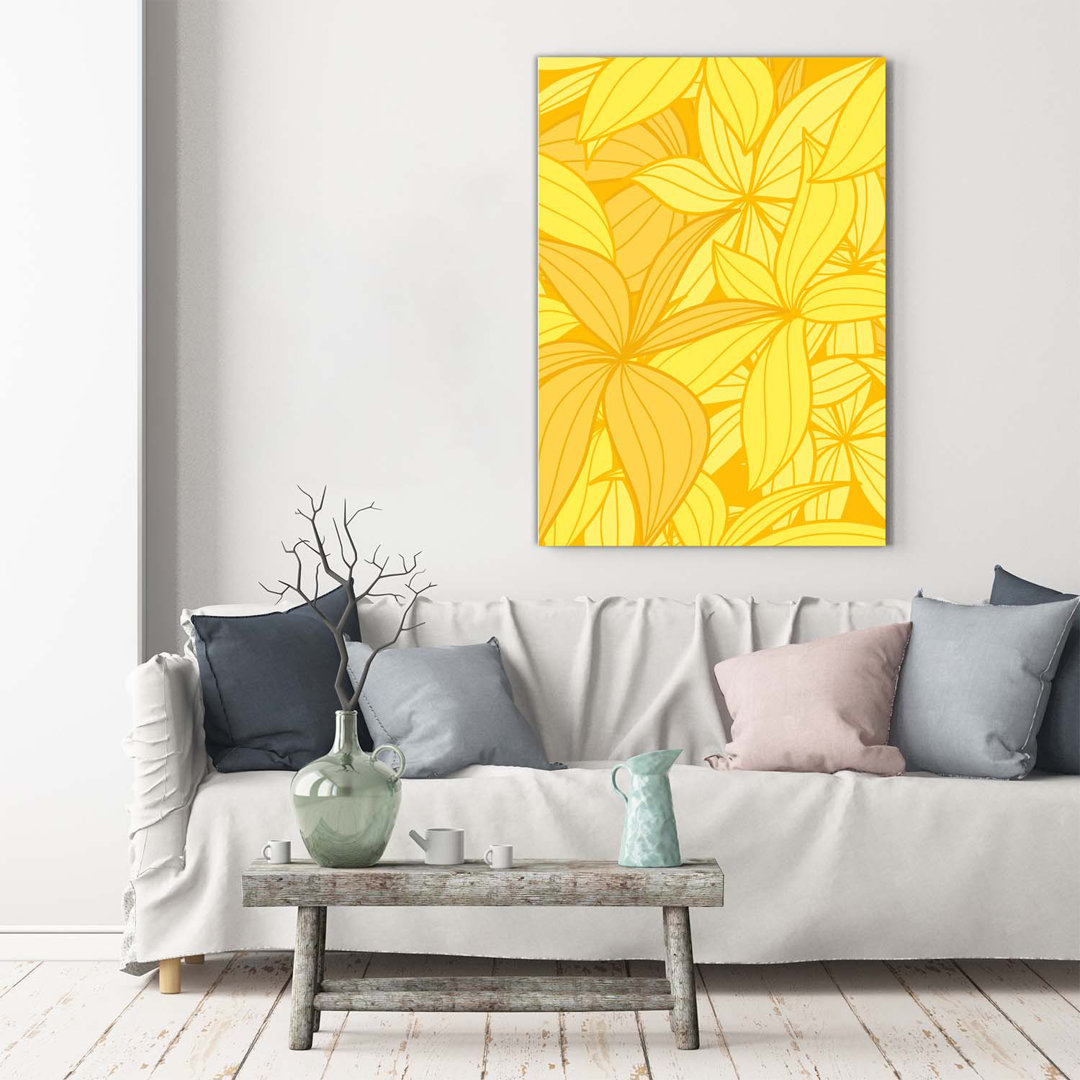Yellow Flowers - Wrapped Canvas Print