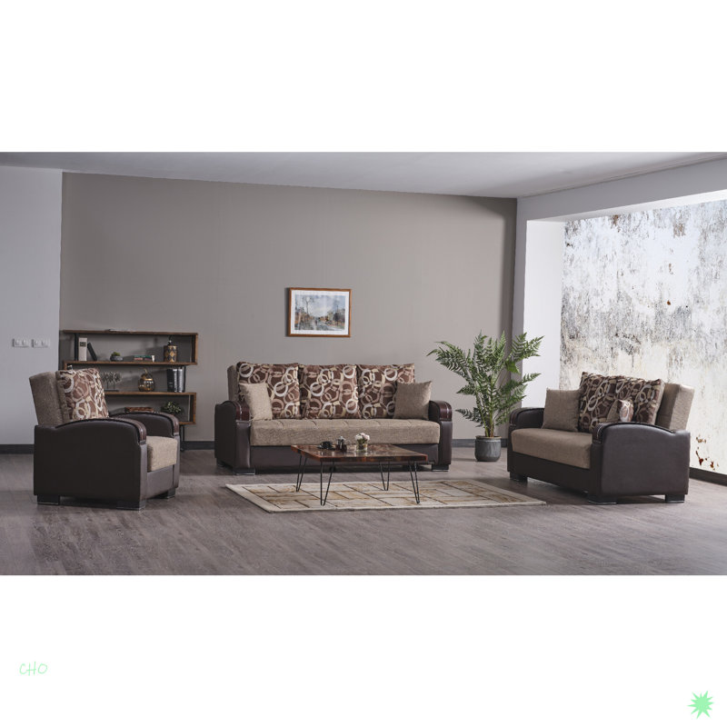Causeuse convertible avec rangement Collection, Brun