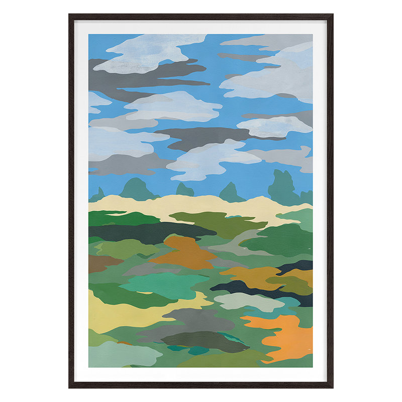 Camoscape 2 Print by Goderwis, Kyle, 41" H x 29" W, Gray Framed