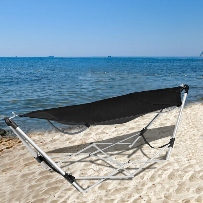 Braunstone Camping Hammock with Stand, Black