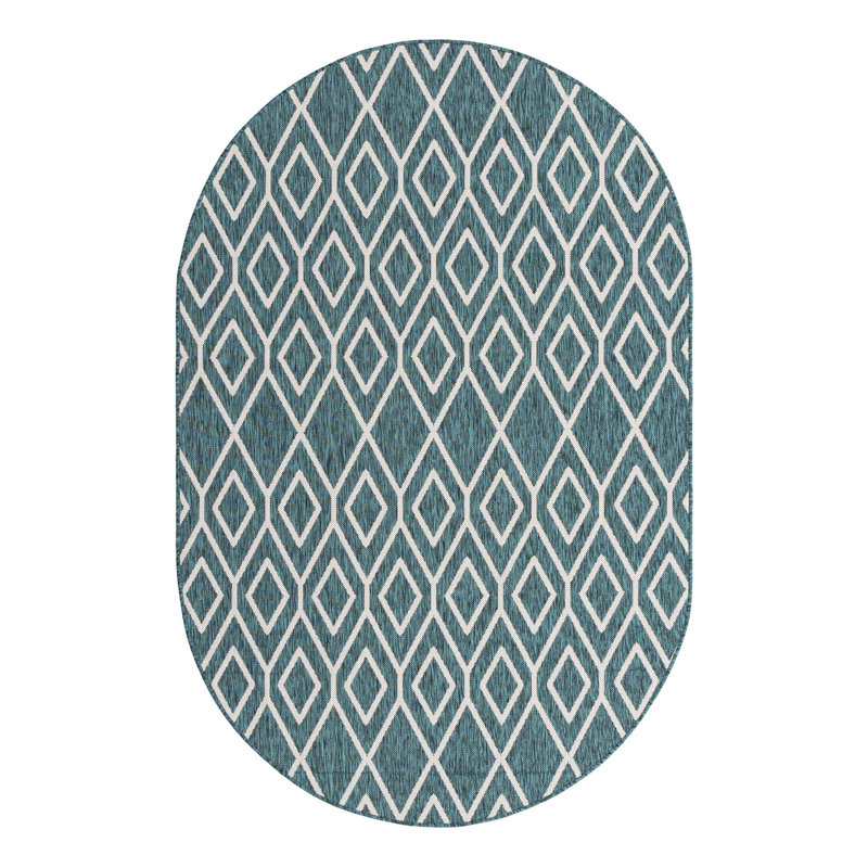 Turks and Caicos Indoor/Outdoor Rug, Oval 5'3" x 8'