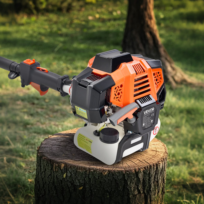 Gas Pole Saw, 43CC 2 Stroke Gas Powered Pole Saws with 12 in Cutting Bar, Cordless Tree Trimmer with Rotatable Head, 7.1 to 12 ft Extendable, Powerful Chainsaw for Tree Trimming Pruning