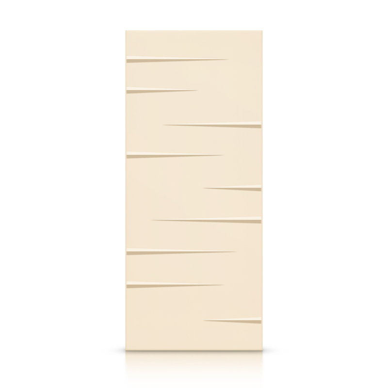 Porte standard à panneaux en bois, Beige, 42 po x 80 po