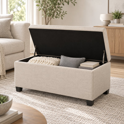 Banc de rangement avec repose-pieds 32 po