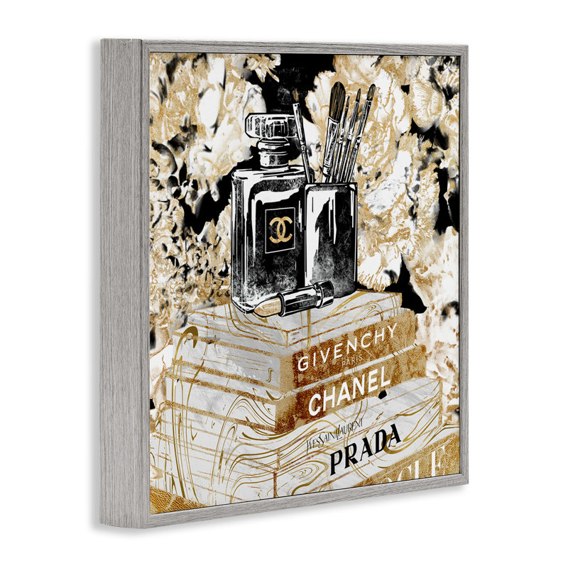 Glam Designer Accessoires, détail de livre de mode féminine, Estampe numérique Farmhouse, L 12 po x H 12 po