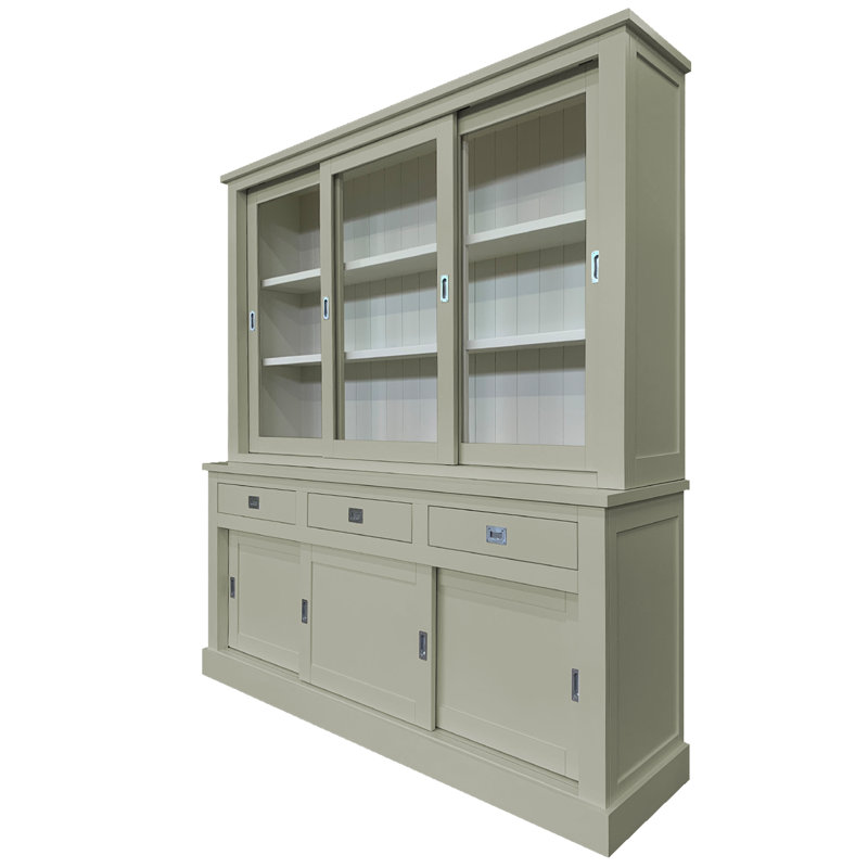 Lemire Display Cabinet, Pebble Grey