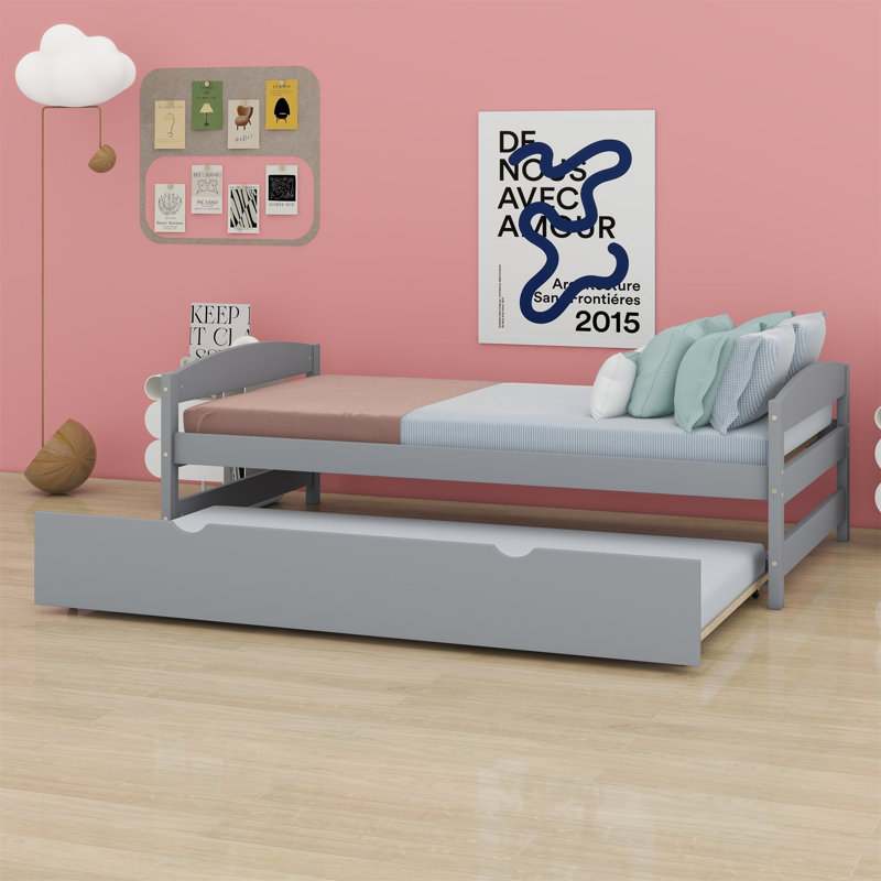 Platform Bed With Trundle Bed