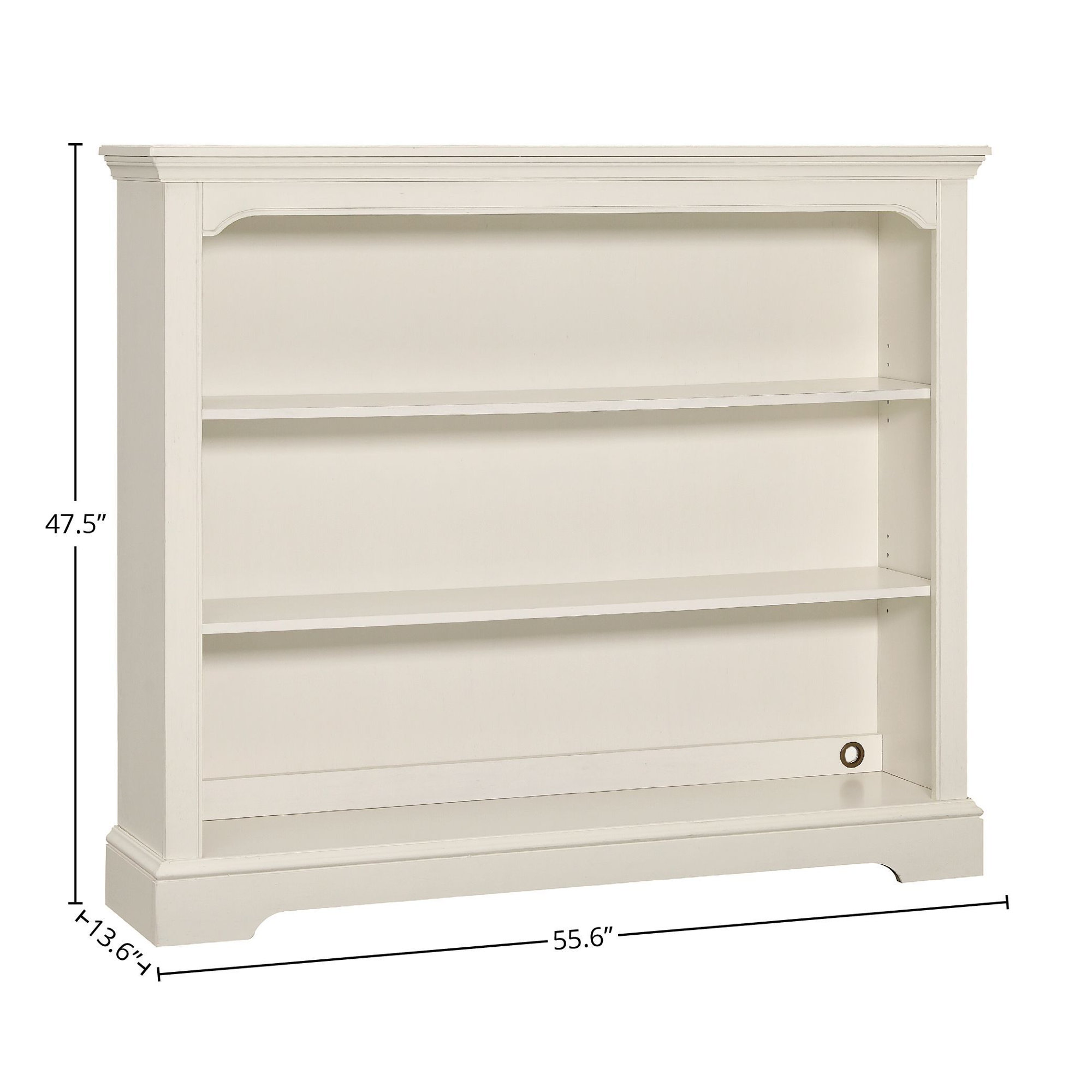 Charter Wide Bookcase, White Dove