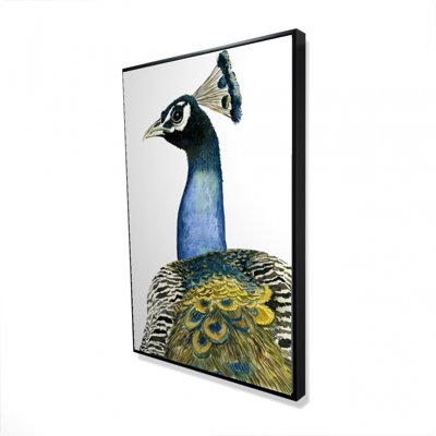 Watercolor Peacock Print On Canvas
