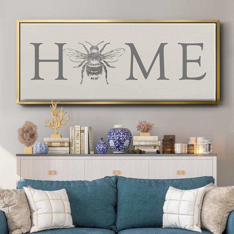 Bee Home - Toile encadrée, H 20 po x l 50 po