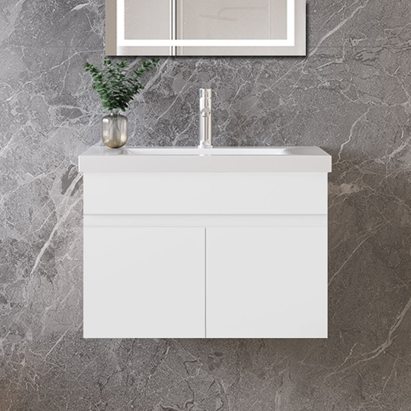 590mm Single Bathroom Vanity with Integrated Resin Basin
