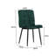 Barryton Set of 4 Contemporary Frosted Velvet Dining Chairs with Metal Legs-596246253