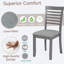 Ensemble de 4 chaises de salle à manger en bois, chaise de cuisine avec siège rembourré, chaise d'appoint rembourrée-1185880388