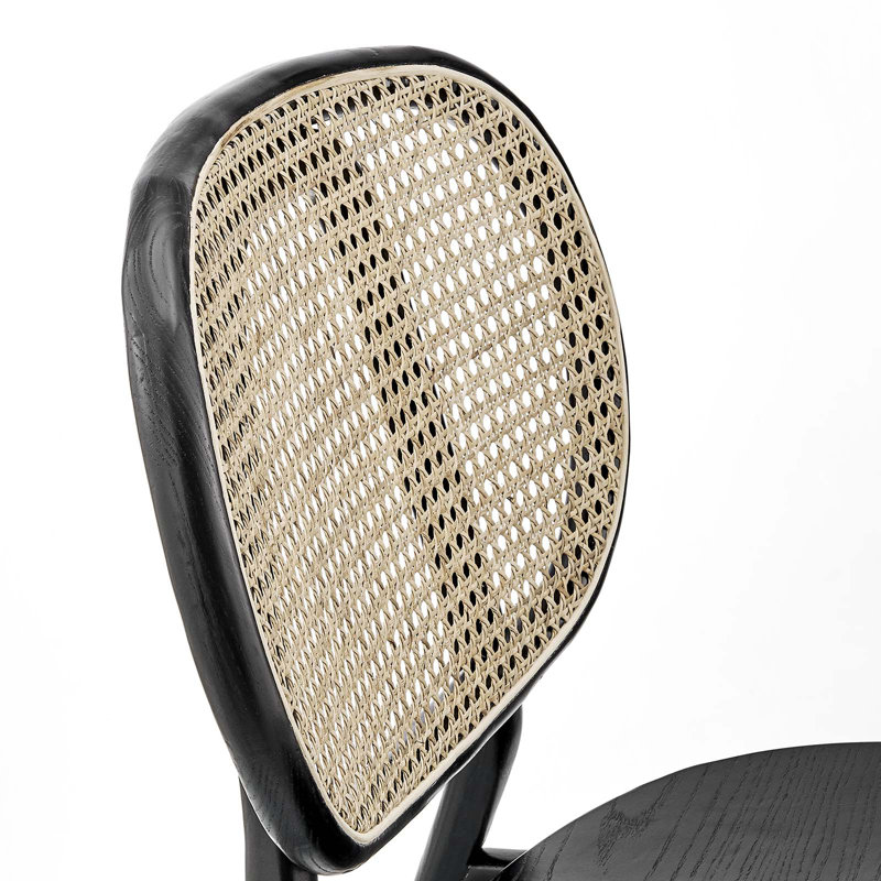Modway Malina Wood Dining Side Chair Set of 2, Black