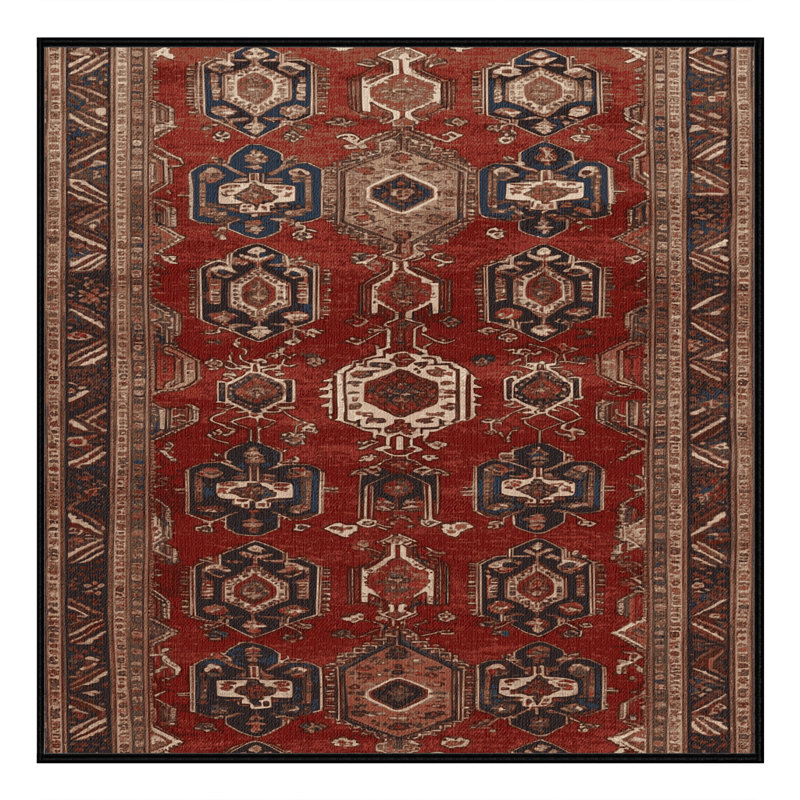 Tapis brun lavable à la machine, Carré 6 pi
