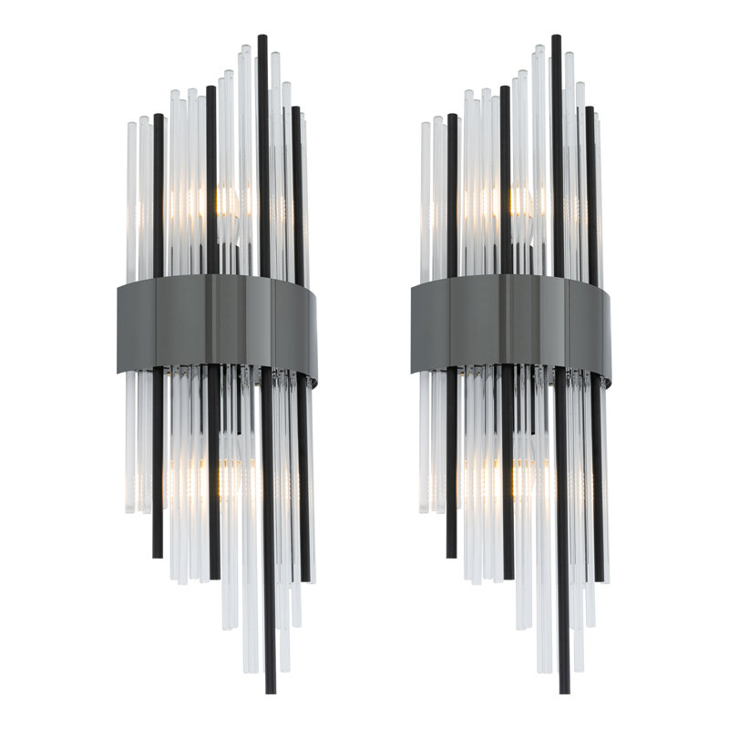 Jolon 2-Light Iron Flush Mounted Sconce