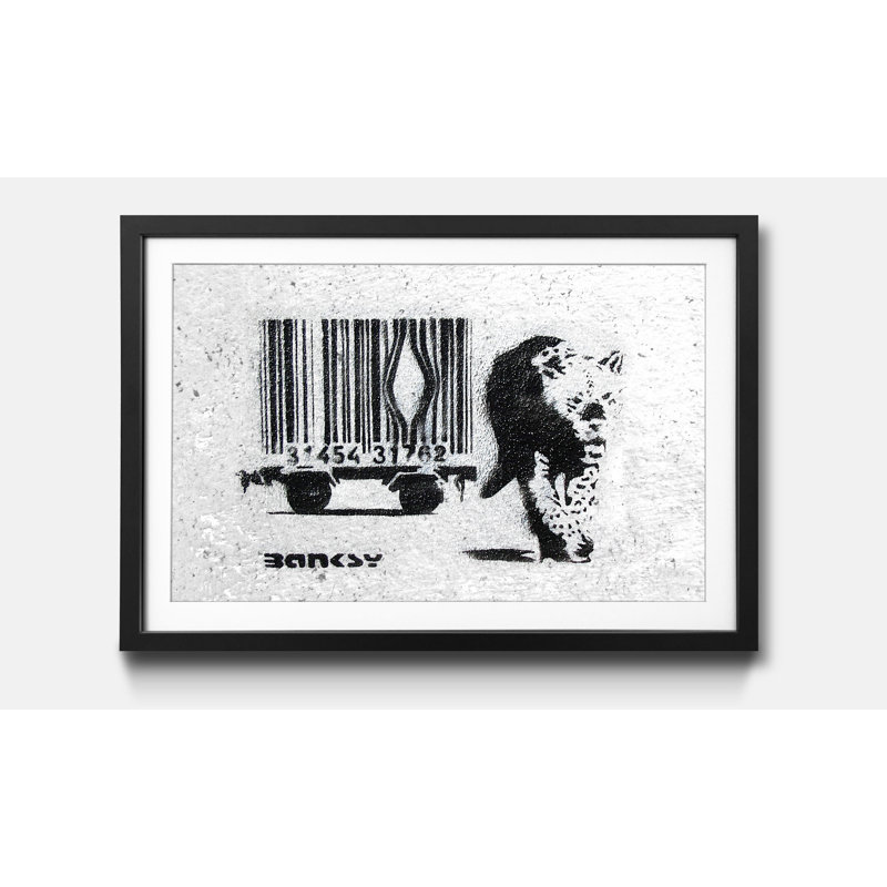Streetart No.5 by Banksy - Single Picture Frame Print, 44cm H x 64cm W x 2.2cm D