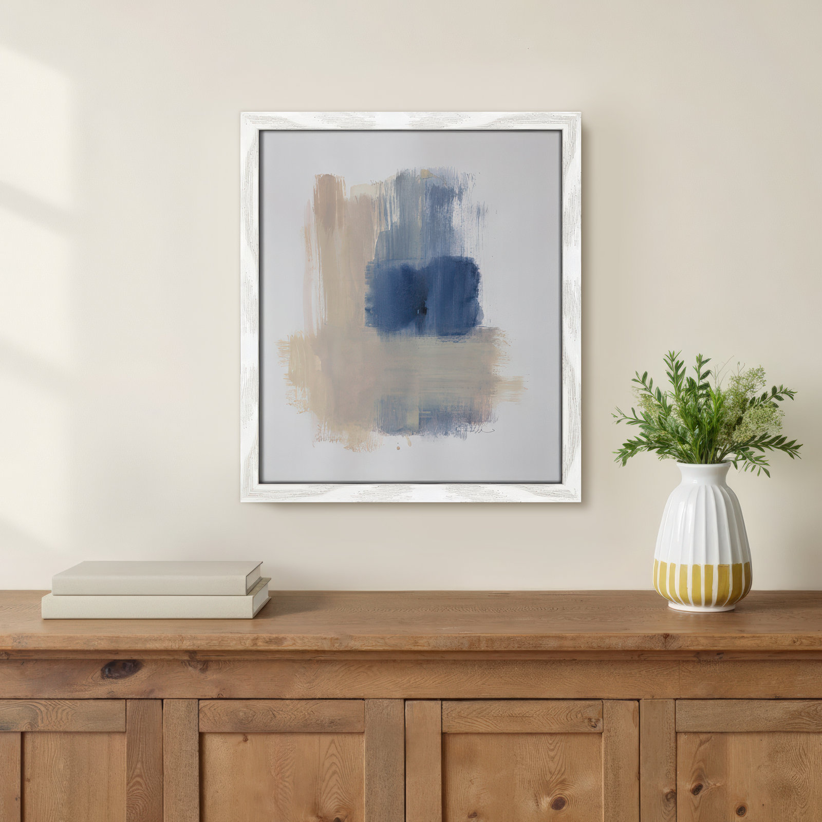 Macathurn "Powder Room Wash III" Print, 15" H x 13" W x 1.25" D, White Slim Unmatted Picture Framed