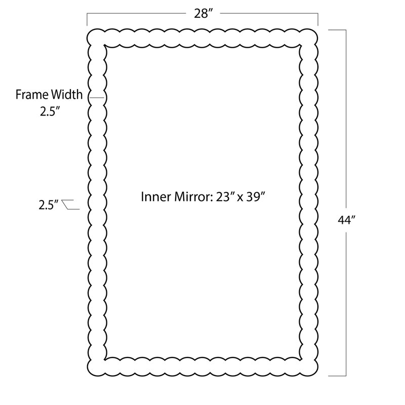 Perennial Rectangle Solid Wood Wall Mirror