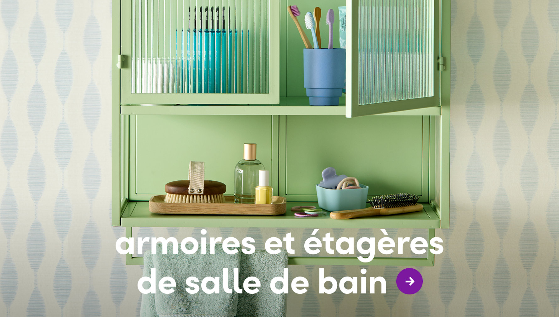armoires et étagères de salle de bain