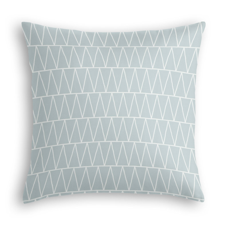 Coussin décoratif en polyester Emilia, 18 po x 18 po, Bleu Belmont