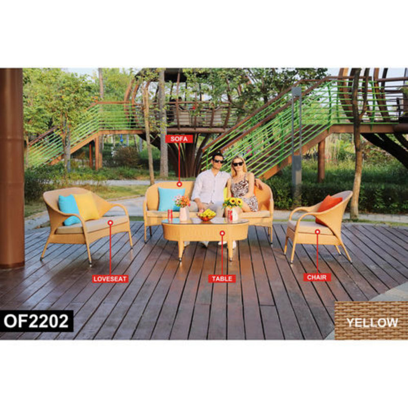 6 - Person Patio Conversation Set with Cushions
