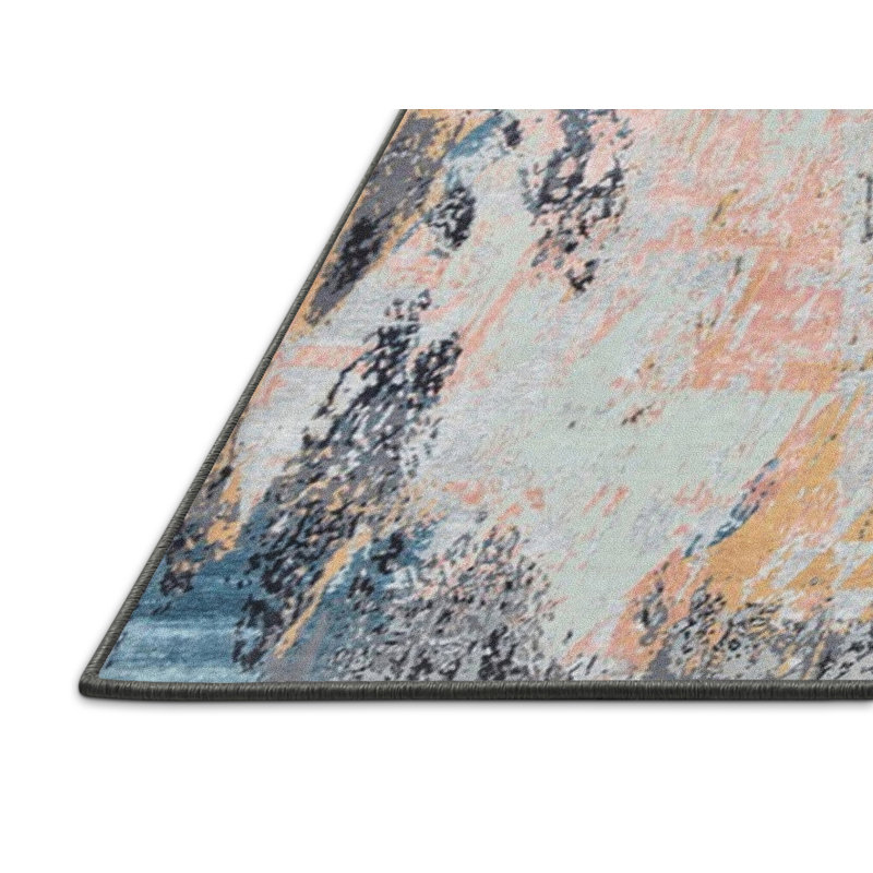 Tapis ivoire / gris Burtt, Rectangle 5 pi x 7 pi