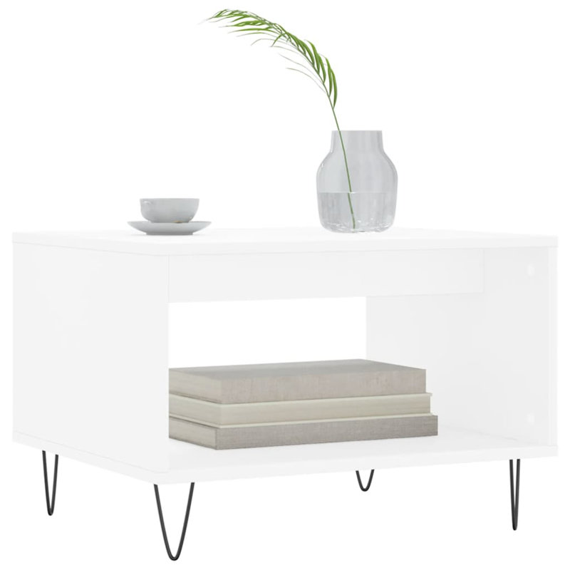 Glendarious Four Leg Coffee Table with Storage, White