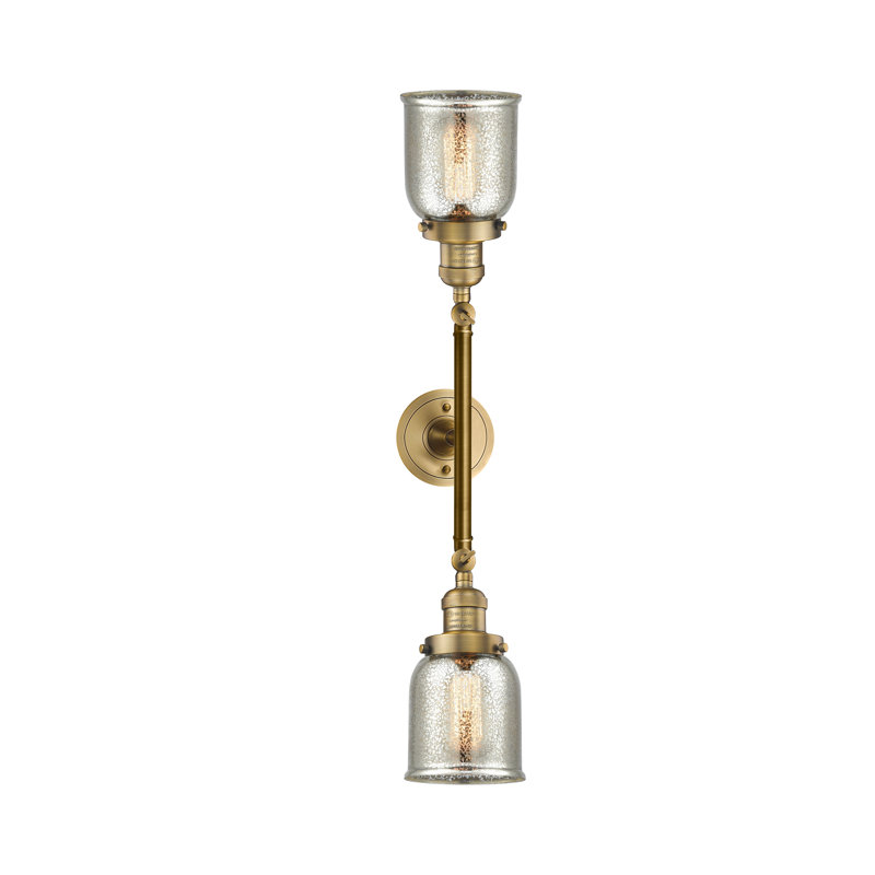 ClipperCove 2 - Light Dimmable Vanity Light, Silver Mercury, Brushed Brass, Bulb Not Included