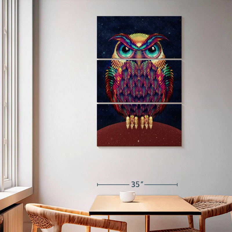 Chouette de minuit Brampt, H 65 po x l 42 po