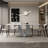 Modern Rectangular Faux Marble Dining Table Set-105507770