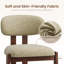 Chaise rembourrée en bois massif avec dossier ergonomique rembourré-1992690912