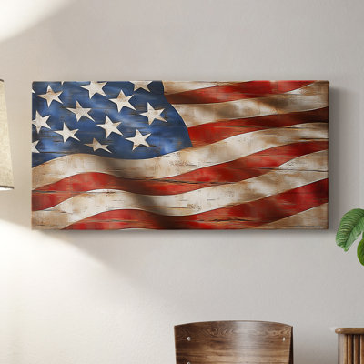 Série Americana-IV - Toile tendue avec châssis - Prêt à accrocher