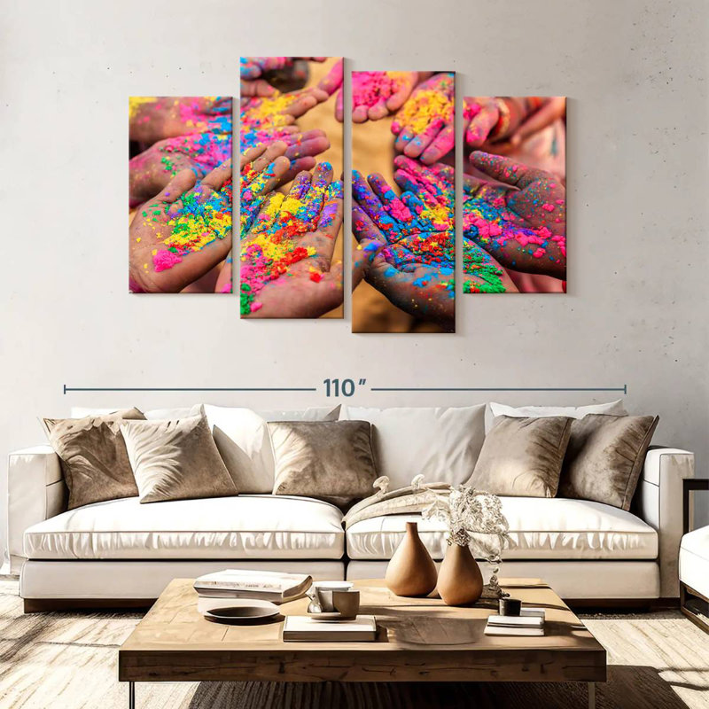 Lelend Holi Hands, 54" H x 84" W