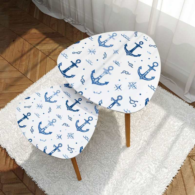 Ensemble de 2 tables basses gigognes Triangle
