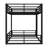 Metal Floor Bunk Bed,full Xl Over Full Xl Bunk Bed With Safety Guardrail And Ladder, Heavy Duty Bunk Beds Full Xl Over Full Xl Size For Teens And Adults, Black-685538507